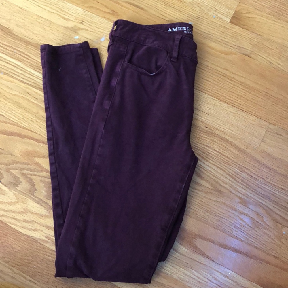 Maroon pants from American Eagle